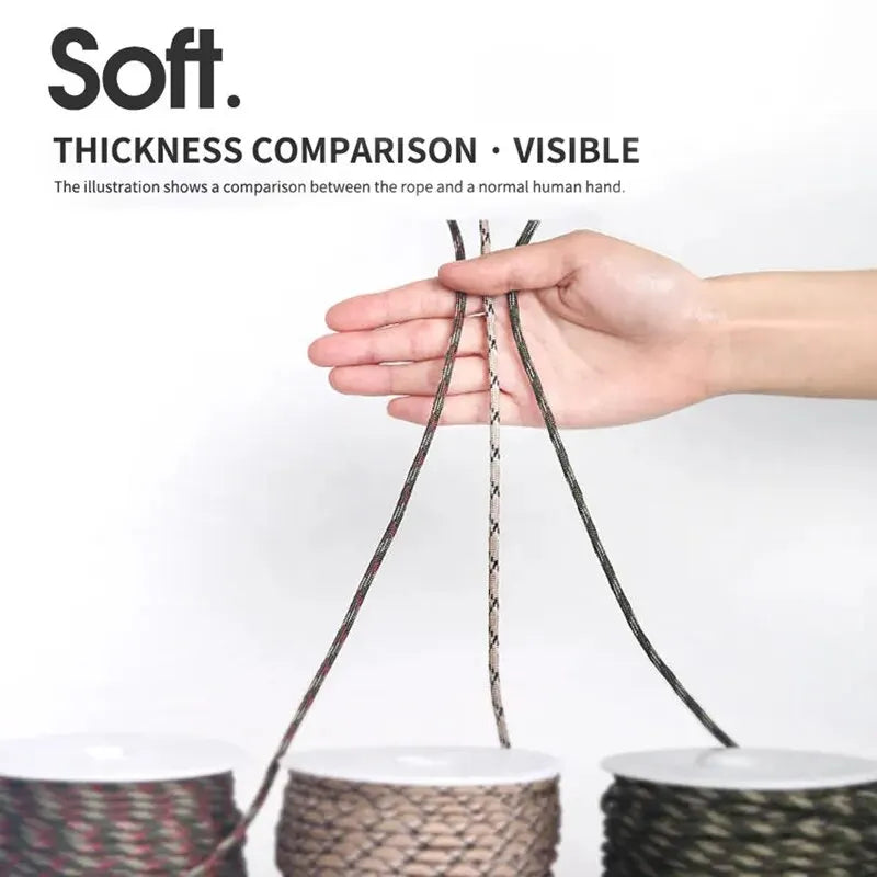 7-Core 550 Paracord - 4mm Diameter, 5/8/16/31m