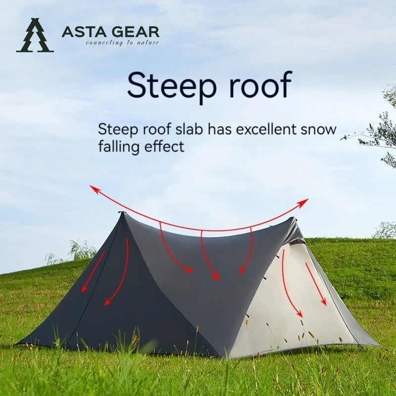 ASTA GEAR Yun Chuan 15D Nylon Ultralight Rodless Tent