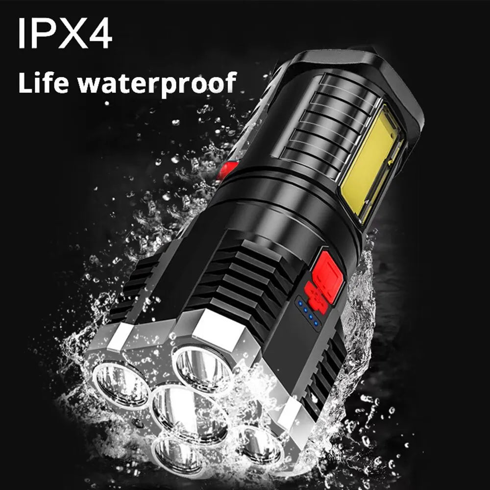 Rechargeable 5LED High Power Camping Spotlight with Side Light