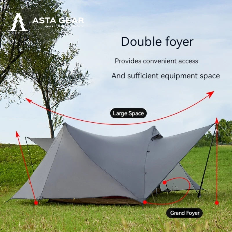 ASTA GEAR Yun Chuan 15D Nylon Ultralight Rodless Tent