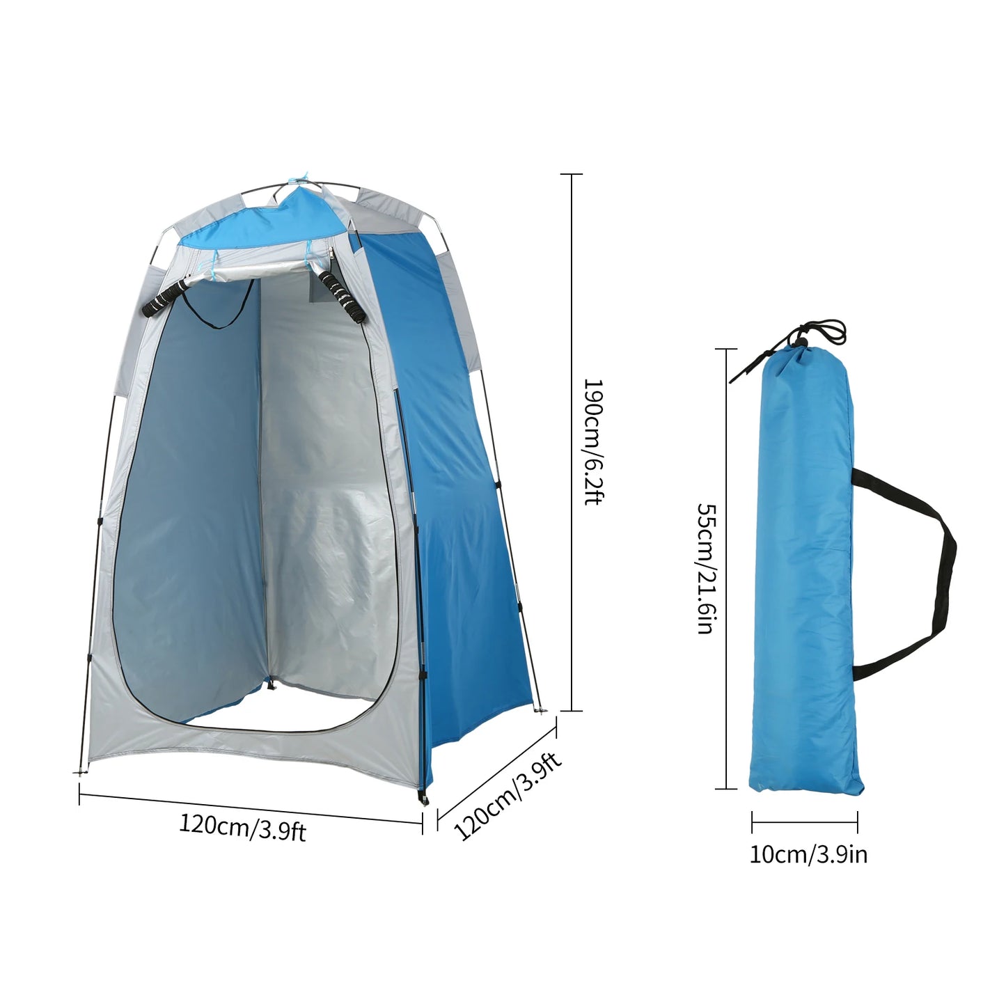 Portable Beach Shower & Toilet Privacy Tent with Window for Camping