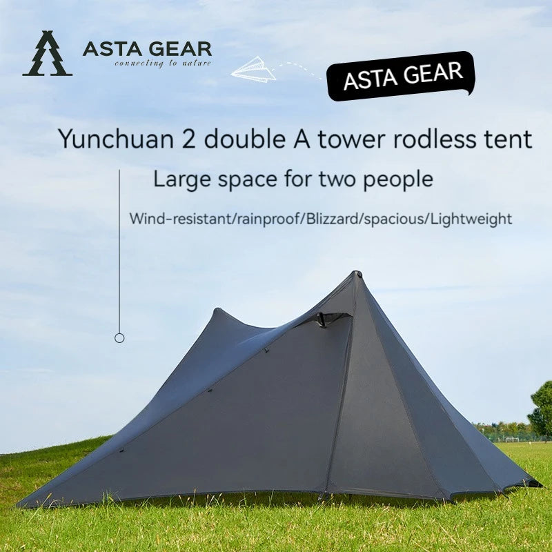asta tent ASTA GEAR Yun Chuan 15D Nylon Ultralight Rodless Tent – 2GoCamping